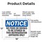 Signmission No Food Or Drinks To Be Stored In This Refrigerator, 18 in W x Rectangle, Aluminum OS-2PACK-NS-A-1218-L-14618 - alternate 8